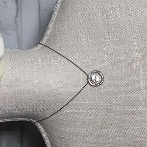 925 Silver Hope Circle Stamped Pendant Necklace